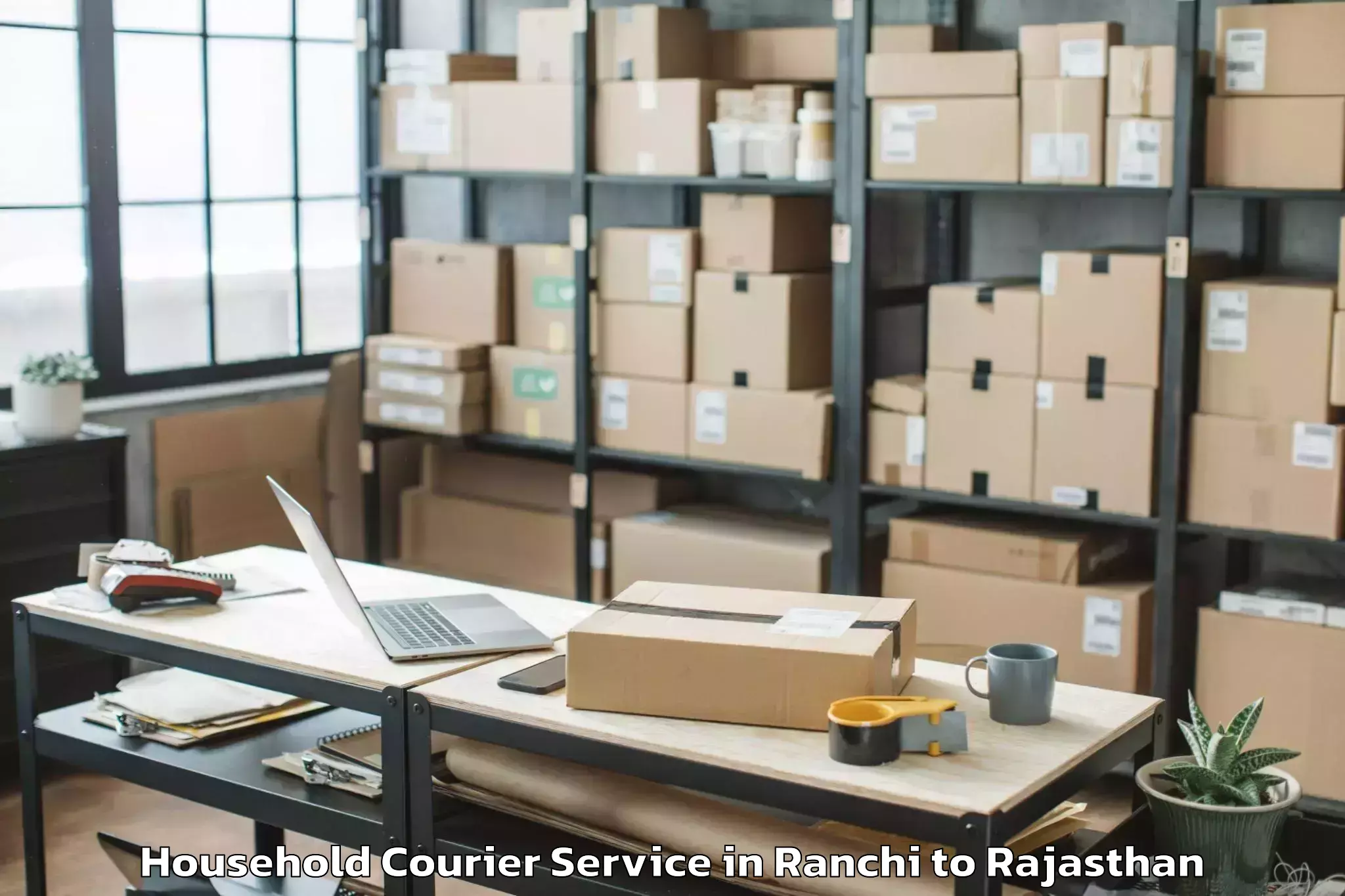 Top Ranchi to Jhadol Household Courier Available